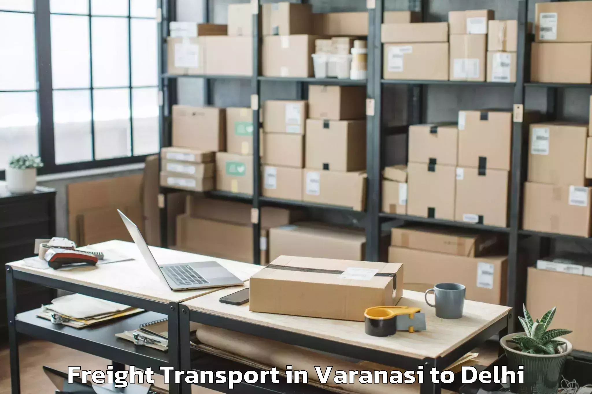 Varanasi to Flatted Factory Complex Okhla Freight Transport